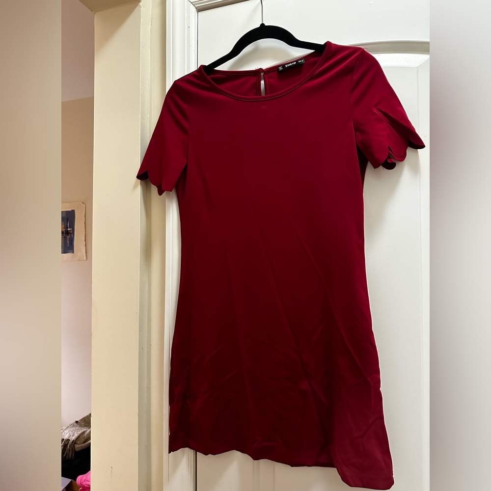 Burgundy Shein Dress Extra Small